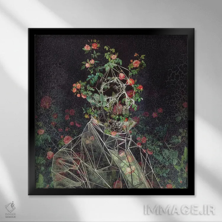تابلو آقای قفس اثر علی گولچ - نمای قابدار مشکی