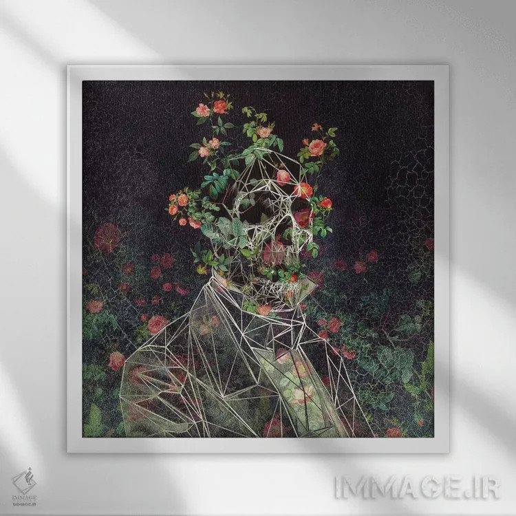 تابلو آقای قفس اثر علی گولچ - نمای قابدار سفید