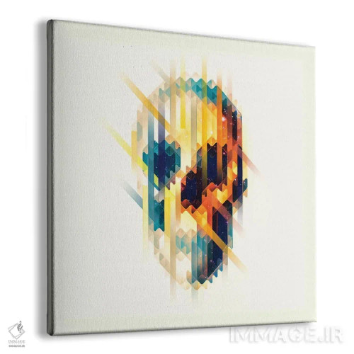 تابلو جمجمه لاوا (گدازه) اثر علی گولچ - نمای پرسپکتیو محصول