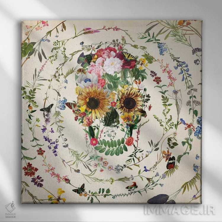 تابلو چرخه زندگی اثر علی گولچ - نمای روبهرو روی دیوار