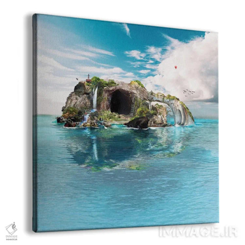 تابلو جمجمه جزیرهای اثر علی گولچ - نمای پرسپکتیو محصول