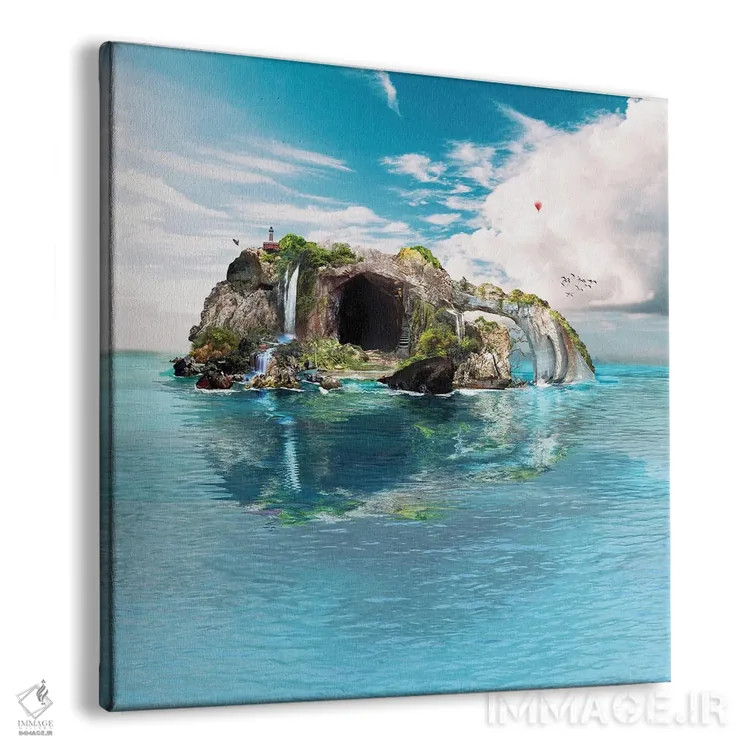 تابلو جمجمه جزیرهای اثر علی گولچ - نمای پرسپکتیو محصول