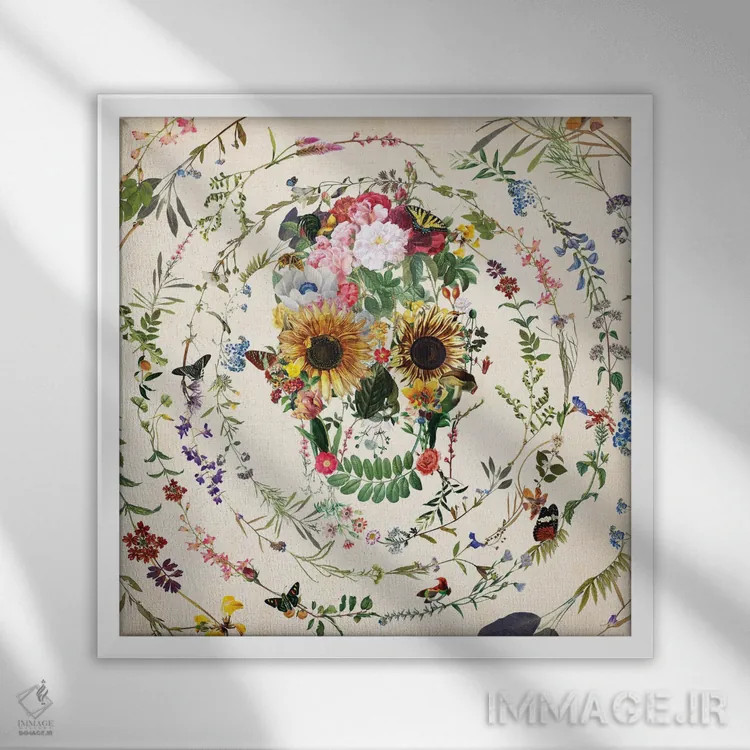 تابلو چرخه زندگی اثر علی گولچ - نمای قابدار سفید