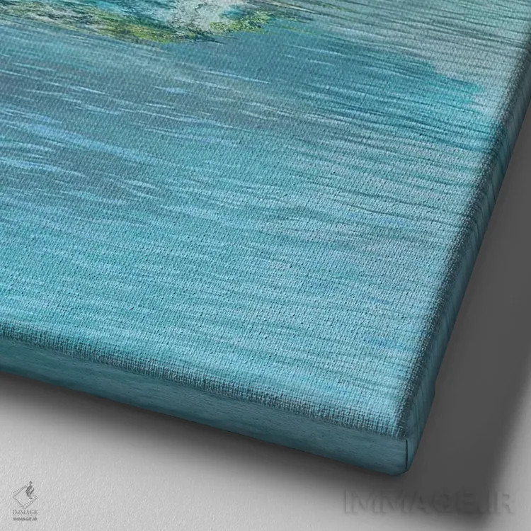 تابلو جمجمه جزیرهای اثر علی گولچ - نمای نزدیک بافت بوم