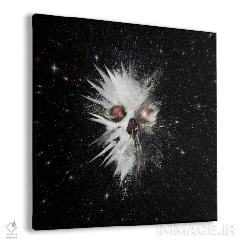 تابلو انفجار بزرگ مربع اثر علی گولچ - نمای پرسپکتیو محصول