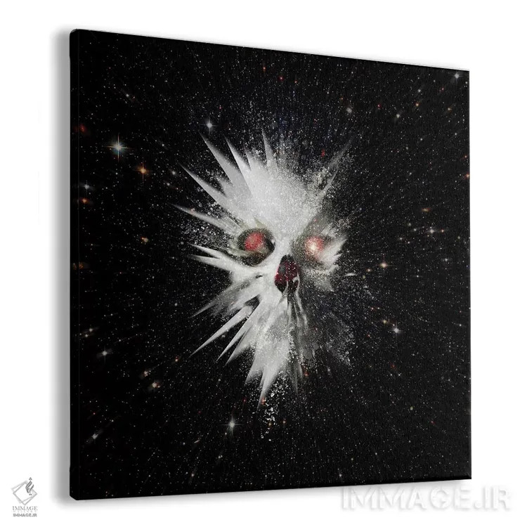 تابلو انفجار بزرگ مربع اثر علی گولچ - نمای پرسپکتیو محصول