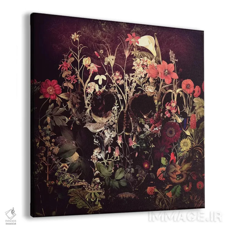 تابلو شکوفه مربع اثر علی گولچ - نمای پرسپکتیو محصول