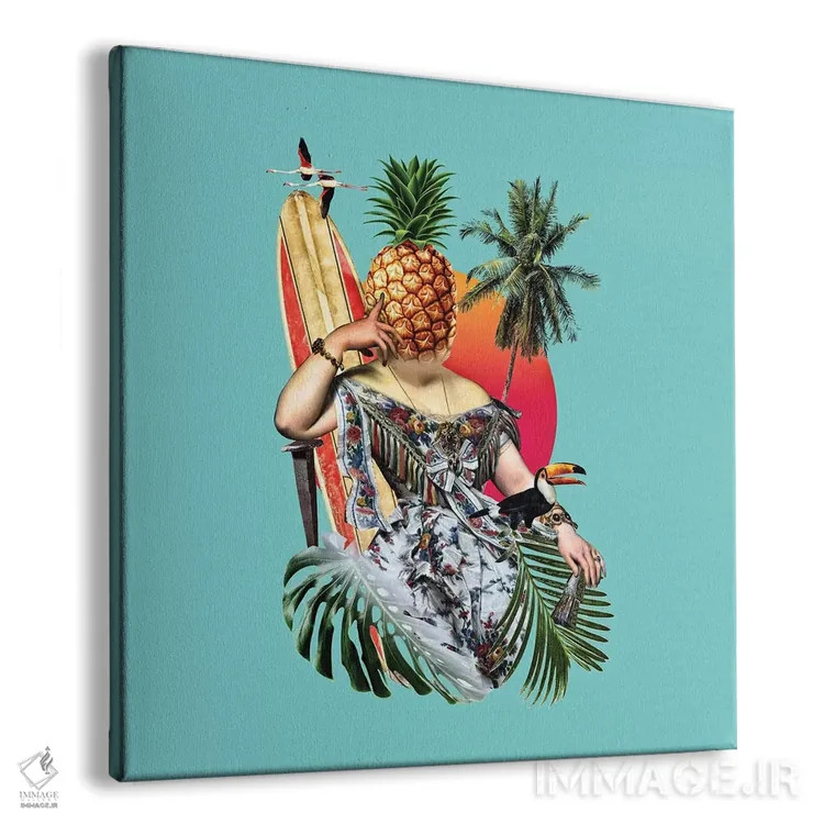 تابلو ریلاکس مربع اثر علی گولچ - نمای پرسپکتیو محصول