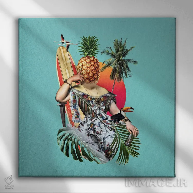 تابلو ریلاکس مربع اثر علی گولچ - نمای روبهرو روی دیوار