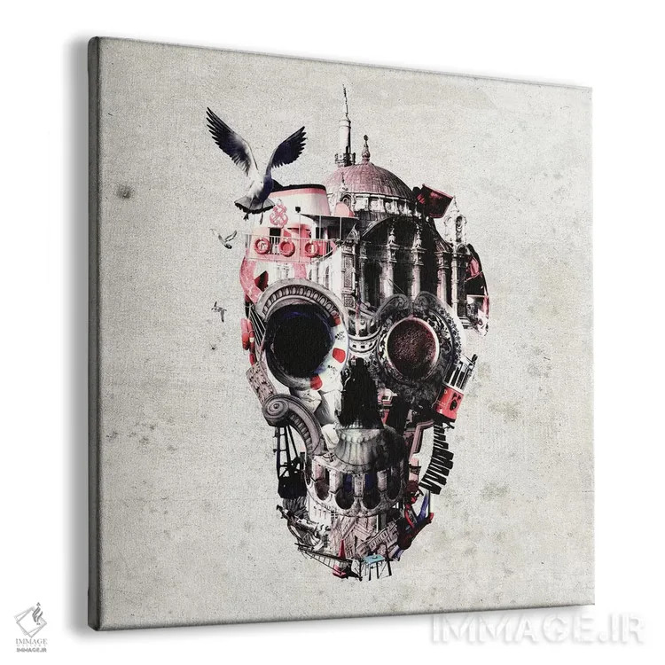 تابلو جمجمه استانبول I، مربع (نسخه مربعی جمجمه استانبول I) اثر علی گولچ - نمای پرسپکتیو محصول