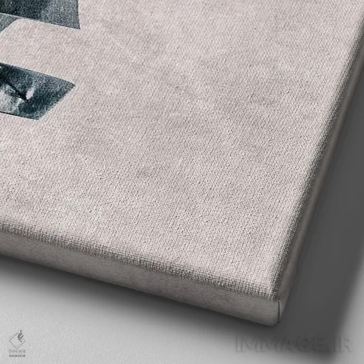 تابلو جمجمه گلیچ مونو (جمجمه با افکت خرابی یکرنگ) اثر علی گولچ - نمای نزدیک بافت بوم