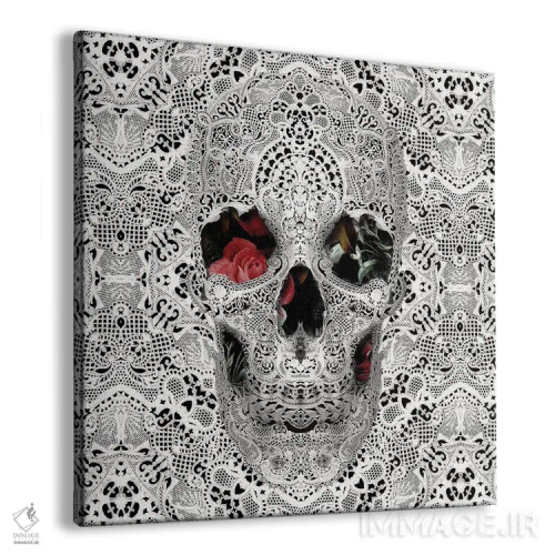 تابلو جمجمه توری II، مربع (مربع = نسخه مربعی) اثر علی گولچ - نمای پرسپکتیو محصول