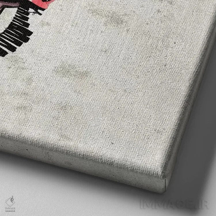 تابلو جمجمه استانبول I، مربع (نسخه مربعی جمجمه استانبول I) اثر علی گولچ - نمای نزدیک بافت بوم