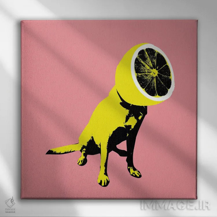 تابلو لیمو، مربع اثر علی گولچ - نمای روبهرو روی دیوار