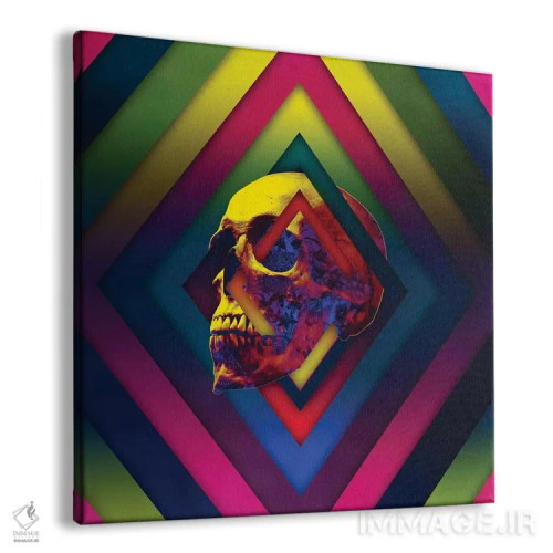 تابلو جمجمه پرطراوت II اثر علی گولچ - نمای پرسپکتیو محصول