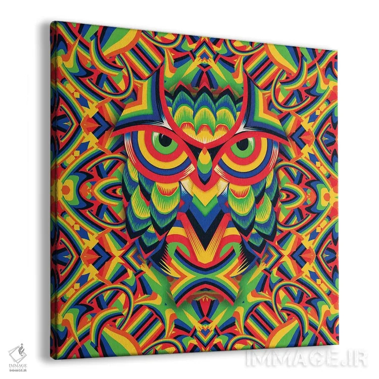 تابلو جغد ۳، مربع اثر علی گولچ - نمای پرسپکتیو محصول