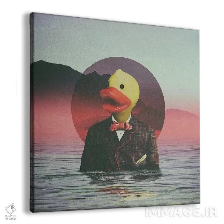 تابلو اردک پلاستیکی، مربع اثر علی گولچ - نمای پرسپکتیو محصول