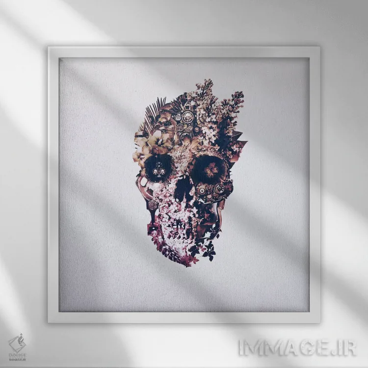 تابلو دگردیسی، مربع اثر علی گولچ - نمای قابدار سفید