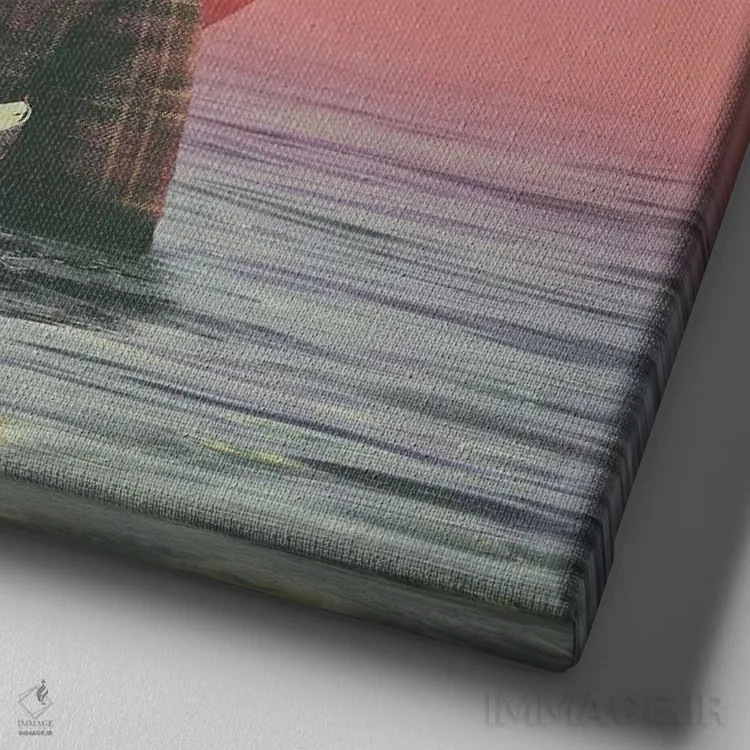 تابلو اردک پلاستیکی، مربع اثر علی گولچ - نمای نزدیک بافت بوم