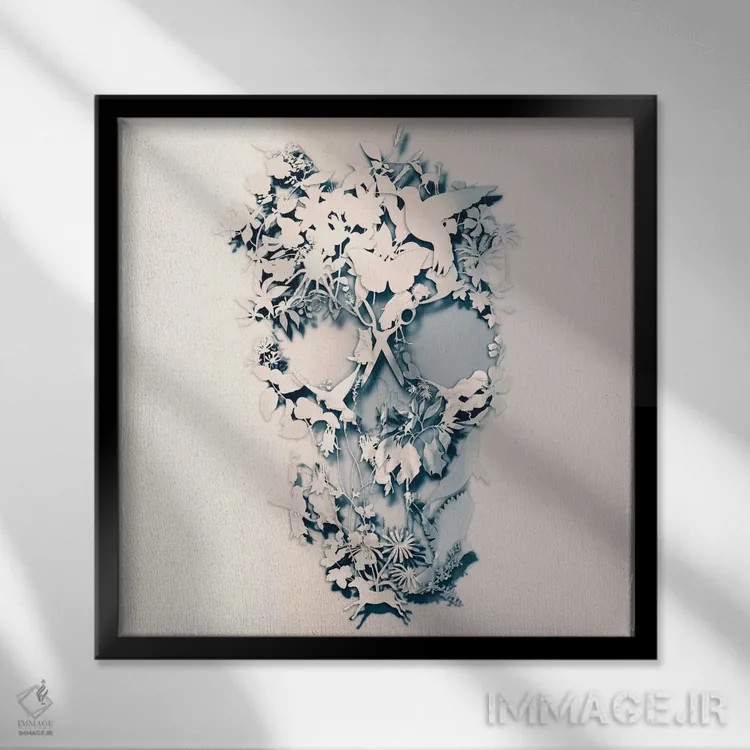 تابلو ساده اثر علی گولچ - نمای قابدار مشکی