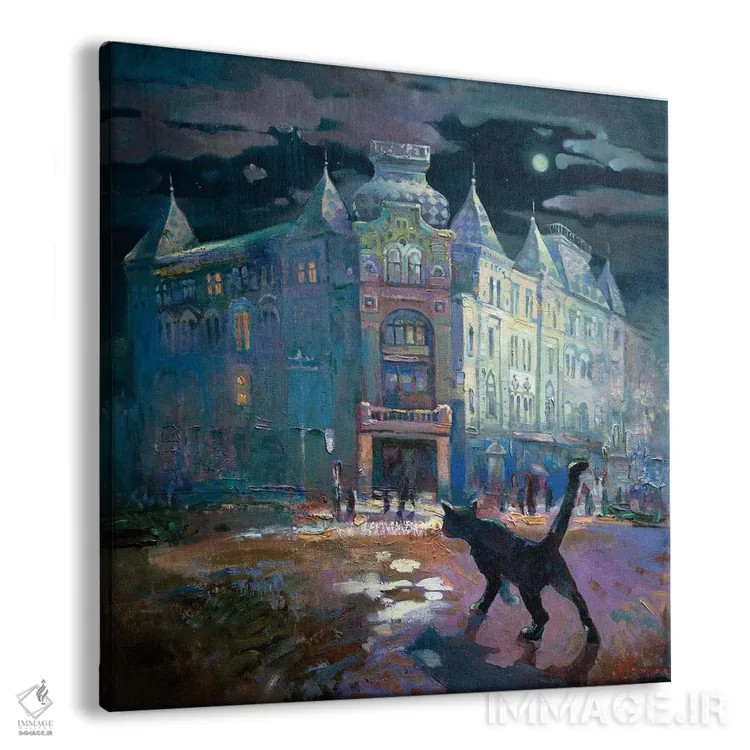 تابلو گربه اثر آناستاسیا گریگوریوا - نمای پرسپکتیو محصول