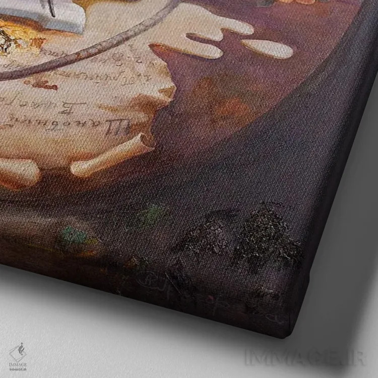 تابلو نامه جمعی اثر آناستاسیا گریگوریوا - نمای نزدیک بافت بوم