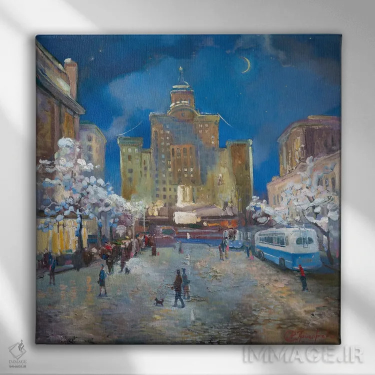 تابلو خانه ستاره اثر آناستاسیا گریگوریوا - نمای روبهرو روی دیوار