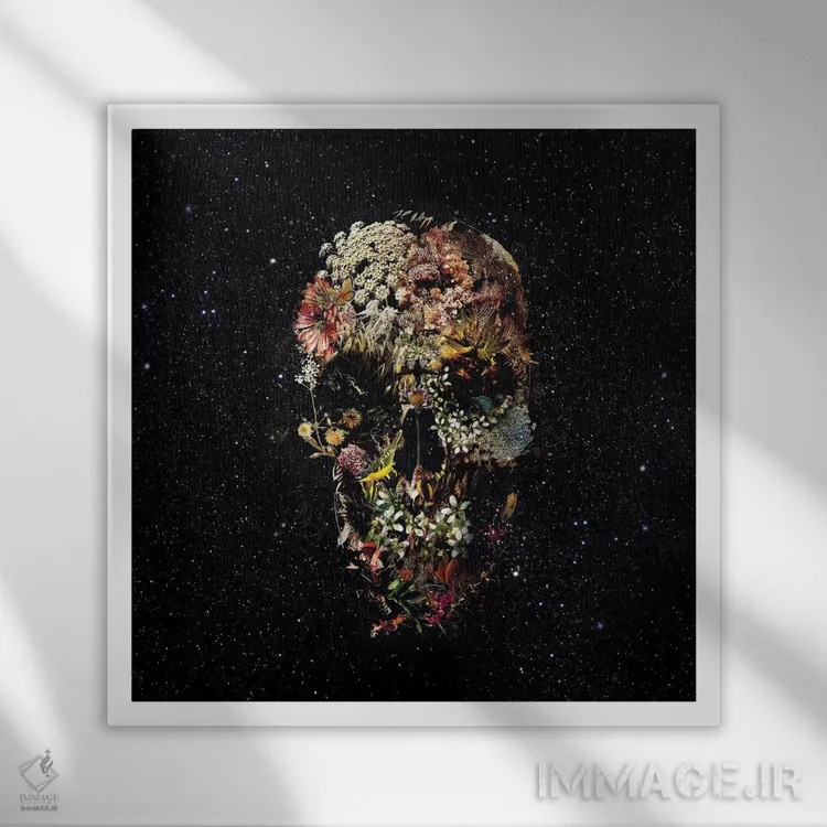 تابلو ازمیر، مربع اثر علی گولچ - نمای قابدار سفید