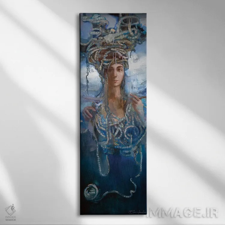 تابلو درهمتنیدگی I اثر آناستاسیا گریگوریوا - نمای روبهرو روی دیوار