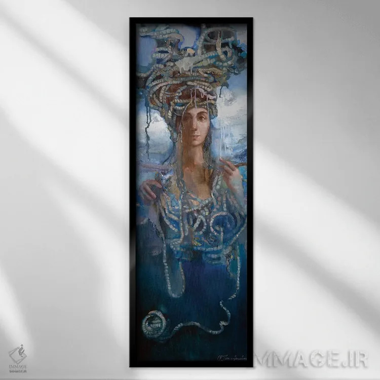 تابلو درهمتنیدگی I اثر آناستاسیا گریگوریوا - نمای قابدار مشکی