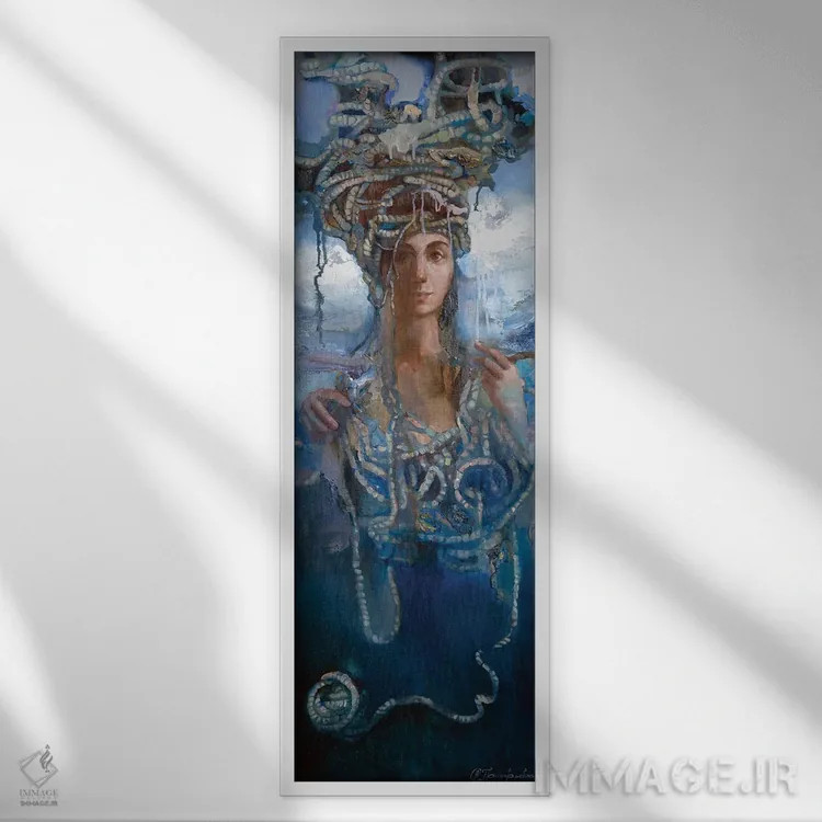 تابلو درهمتنیدگی I اثر آناستاسیا گریگوریوا - نمای قابدار سفید