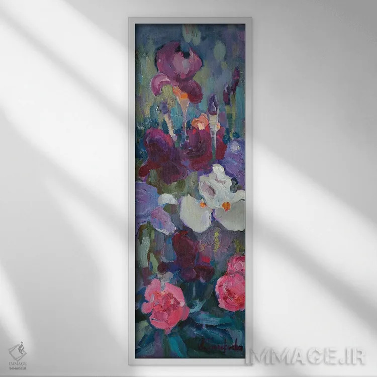 تابلو روز زنبق (نام گل زنبق) اثر آناستاسیا گریگوریوا - نمای قابدار سفید