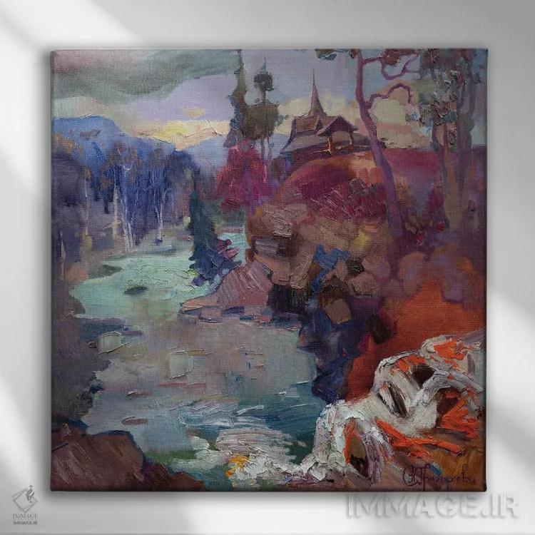 تابلو پیش از زمستان اثر آناستاسیا گریگوریوا - نمای روبهرو روی دیوار