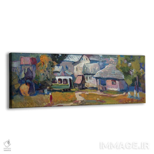 تابلو کولوچاوا در کارپاتیان (روستا در کوهستان کارپات) اثر آناستاسیا گریگوریوا - نمای پرسپکتیو محصول