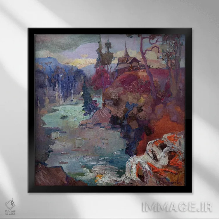 تابلو پیش از زمستان اثر آناستاسیا گریگوریوا - نمای قابدار مشکی