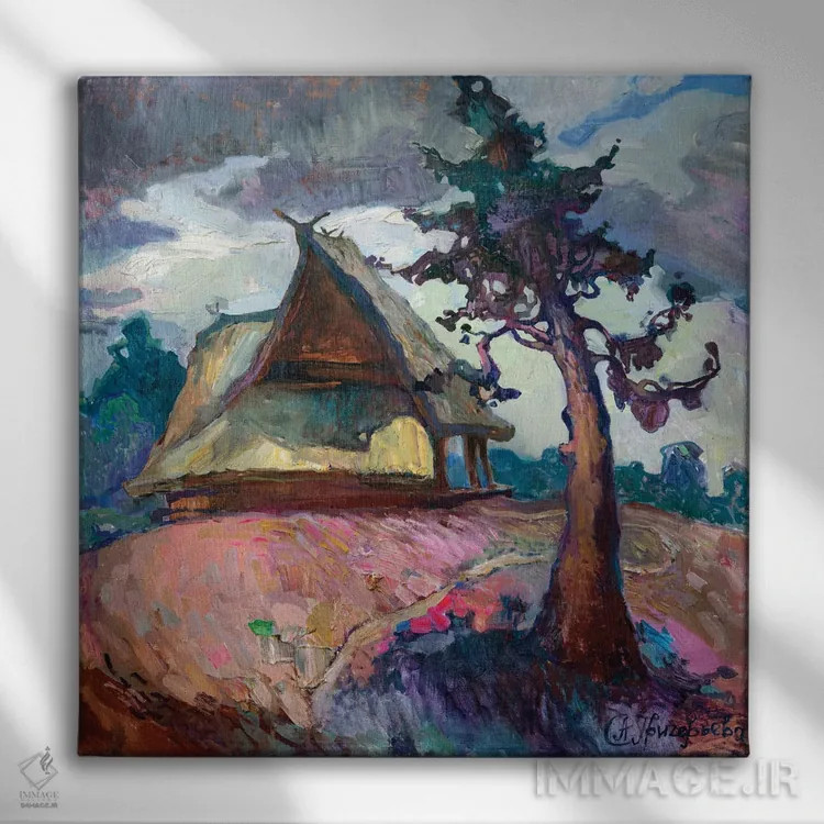 تابلو حمام کِرکشلی (احتمالا مکانی اختصاصی) اثر آناستاسیا گریگوریوا - نمای روبهرو روی دیوار