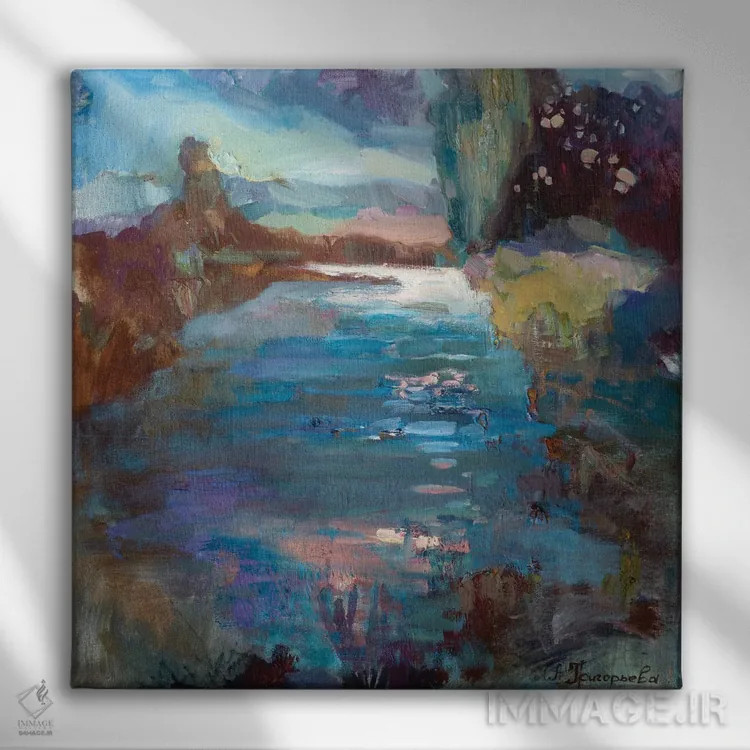 تابلو برکهای در لتونی اثر آناستاسیا گریگوریوا - نمای روبهرو روی دیوار