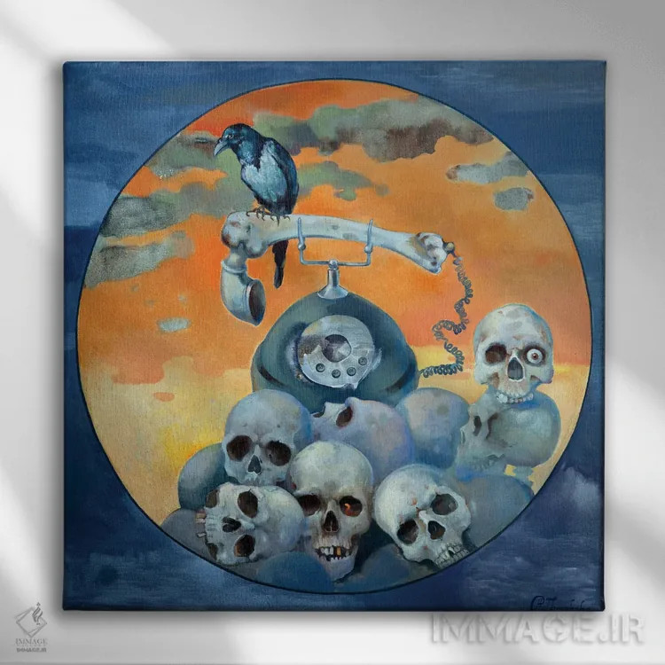 تابلو تفریح بازنشستگی (یا جشن بازنشستگان) اثر آناستاسیا گریگوریوا - نمای روبهرو روی دیوار