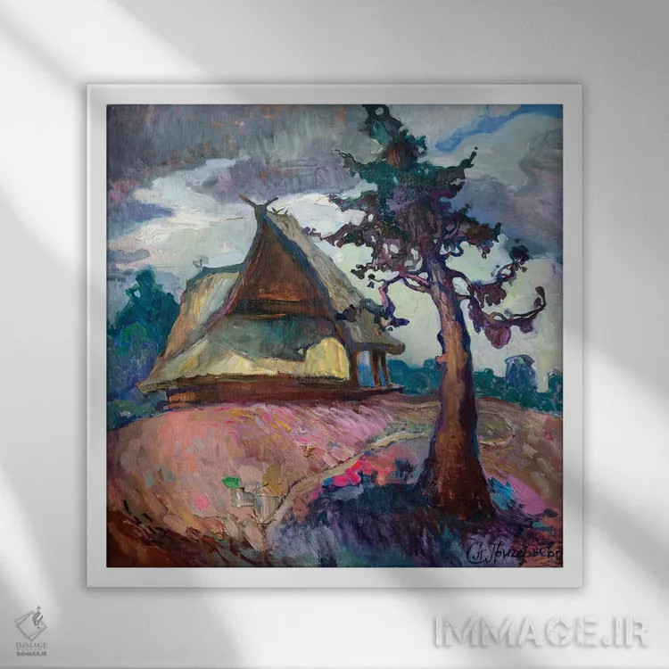 تابلو حمام کِرکشلی (احتمالا مکانی اختصاصی) اثر آناستاسیا گریگوریوا - نمای قابدار سفید