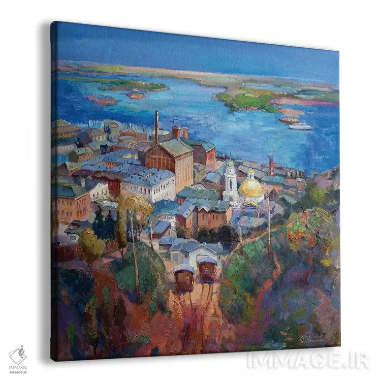 تابلو فونیکیلر رترو (تلهکابین قدیمی) اثر آناستاسیا گریگوریوا - نمای پرسپکتیو محصول