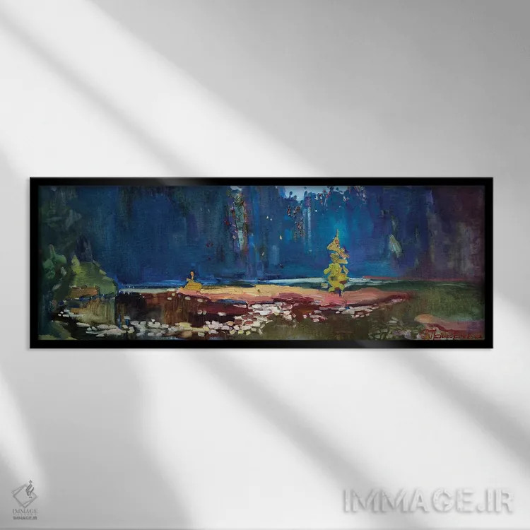 تابلو دریاچه عشق اثر آناستاسیا گریگوریوا - نمای قابدار مشکی