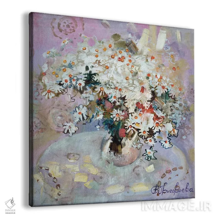 تابلو مرواریدها (یا گل داوودی) اثر آناستاسیا گریگوریوا - نمای پرسپکتیو محصول