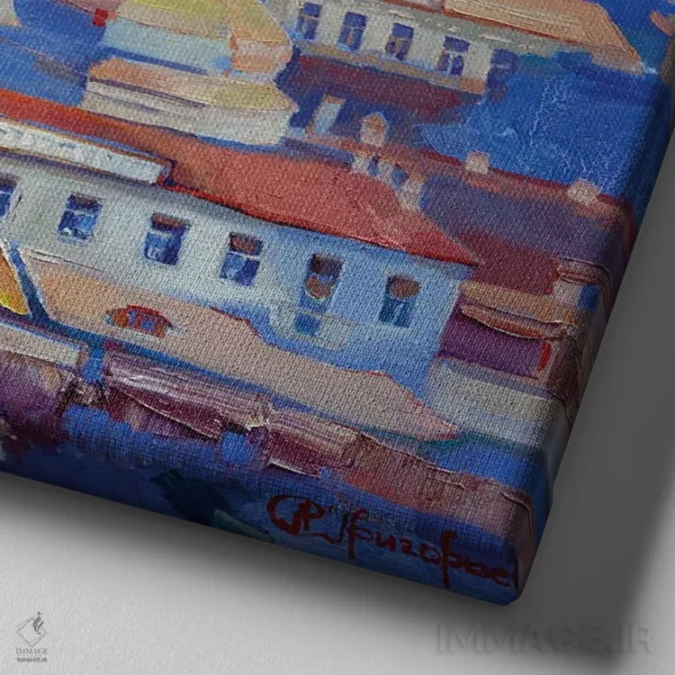 تابلو پودول (ناحیه یا منطقهای در اوکراین) اثر آناستاسیا گریگوریوا - نمای نزدیک بافت بوم