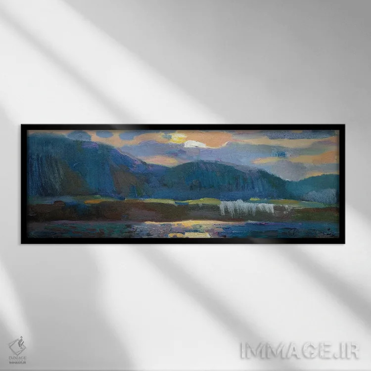 تابلو طلوع آفتاب اثر آناستاسیا گریگوریوا - نمای قابدار مشکی