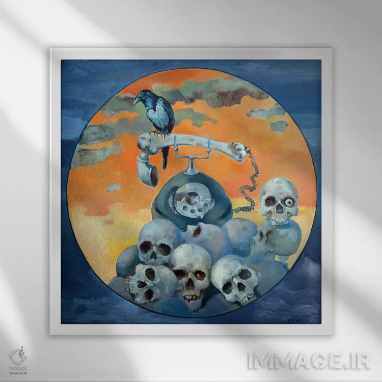 تابلو تفریح بازنشستگی (یا جشن بازنشستگان) اثر آناستاسیا گریگوریوا - نمای قابدار سفید