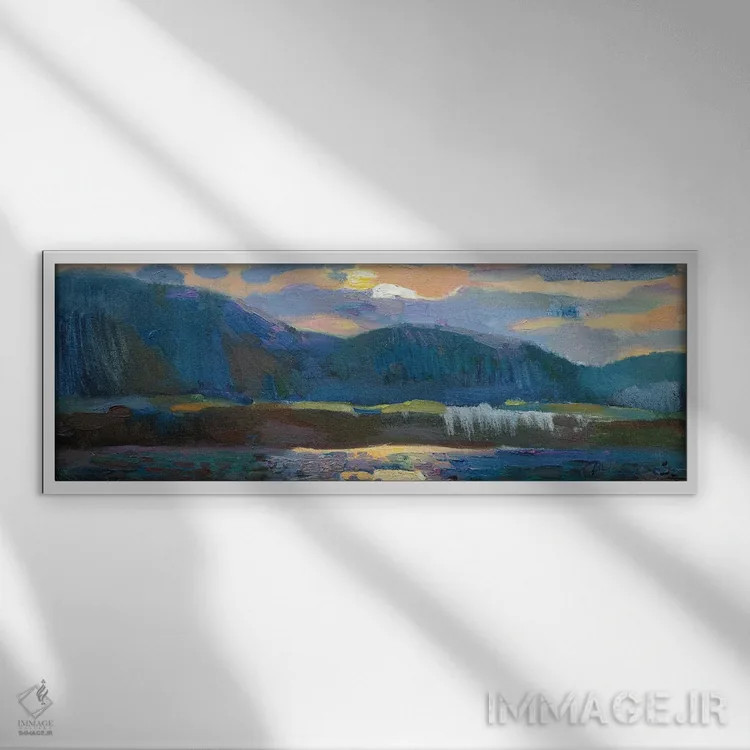 تابلو طلوع آفتاب اثر آناستاسیا گریگوریوا - نمای قابدار سفید