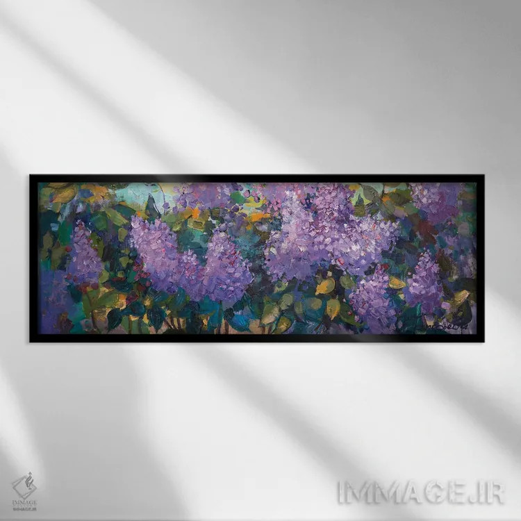 تابلو یاس بنفش اثر آناستاسیا گریگوریوا - نمای قابدار مشکی