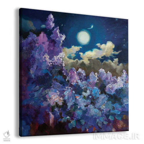 تابلو یاس بنفش در ماه کامل اثر آناستاسیا گریگوریوا - نمای پرسپکتیو محصول