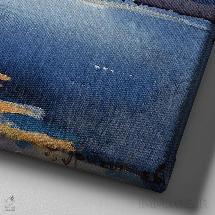 تابلو مه سحر اثر آناستاسیا گریگوریوا - نمای نزدیک بافت بوم