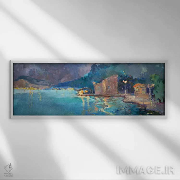 تابلو خلیج اثر آناستاسیا گریگوریوا - نمای قابدار سفید